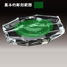 クリスタル灰皿 ボート / ガラスアート ギフト アトリエピジョン