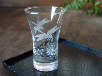 蜻蛉（トンボ）の酒グラス シングル